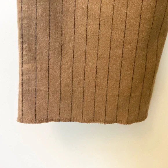 Madewell Striped Wool Blend High Rise Rosedale Straight Pant - Brown - 0 - Picture 12 of 12